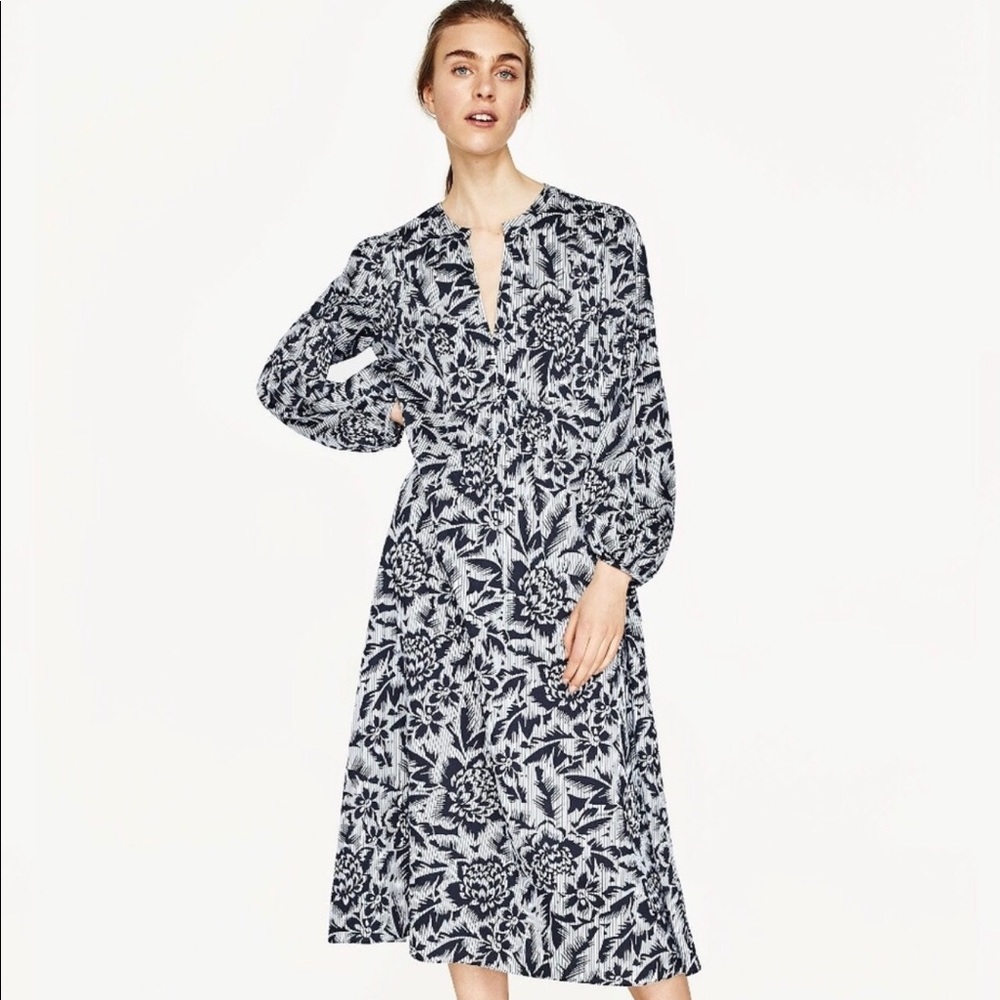 Zara floral maxi dress